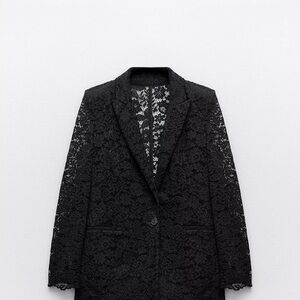 Elegant Black Lace Women's Jacket